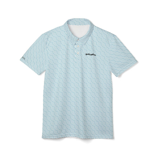 Goofy Golf Co. Baby Blue Waves - Performance Polo