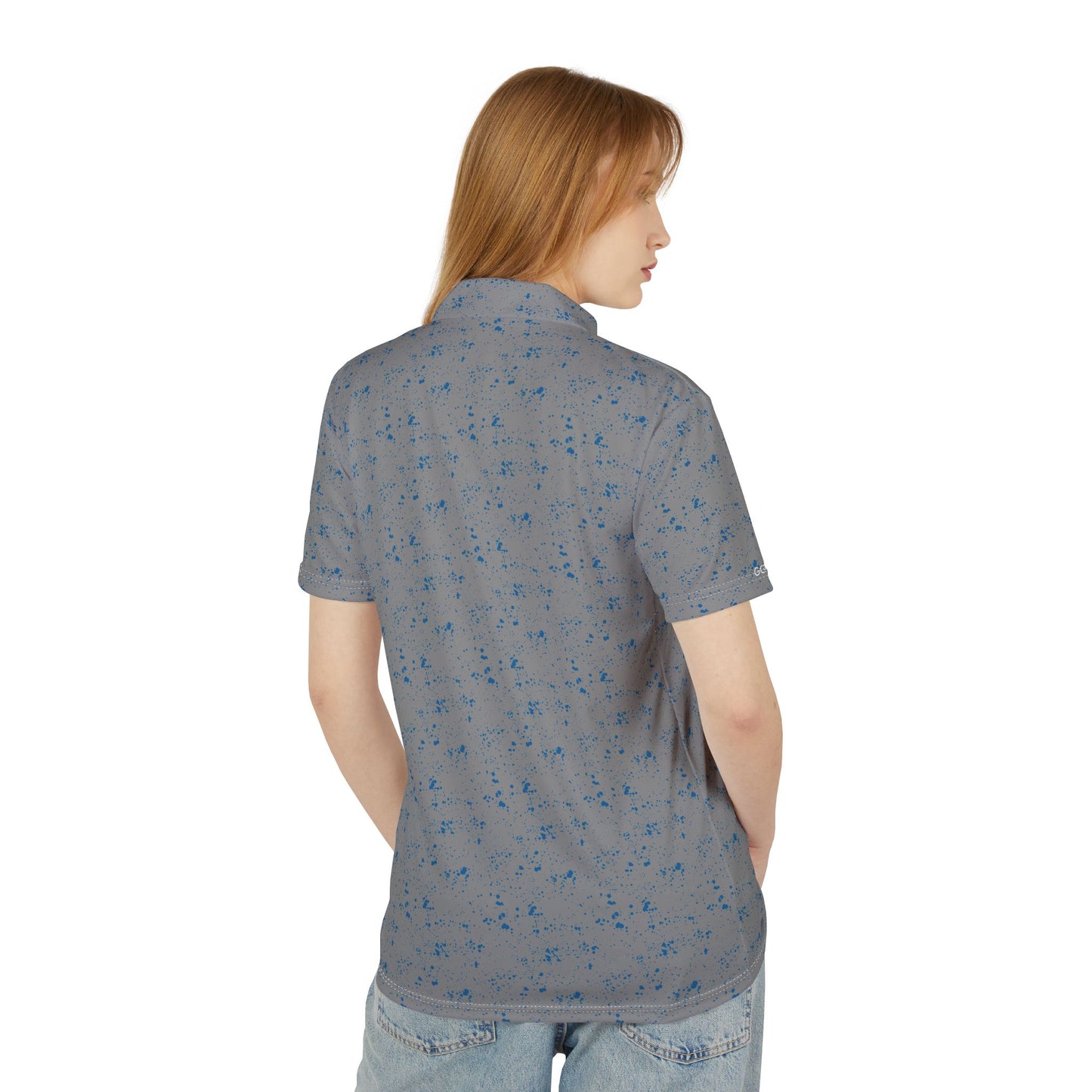 Goofy Golf Co. Blue Paint Splatter - Performance Polo