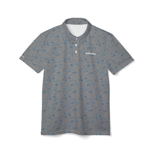 Goofy Golf Co. Blue Paint Splatter - Performance Polo