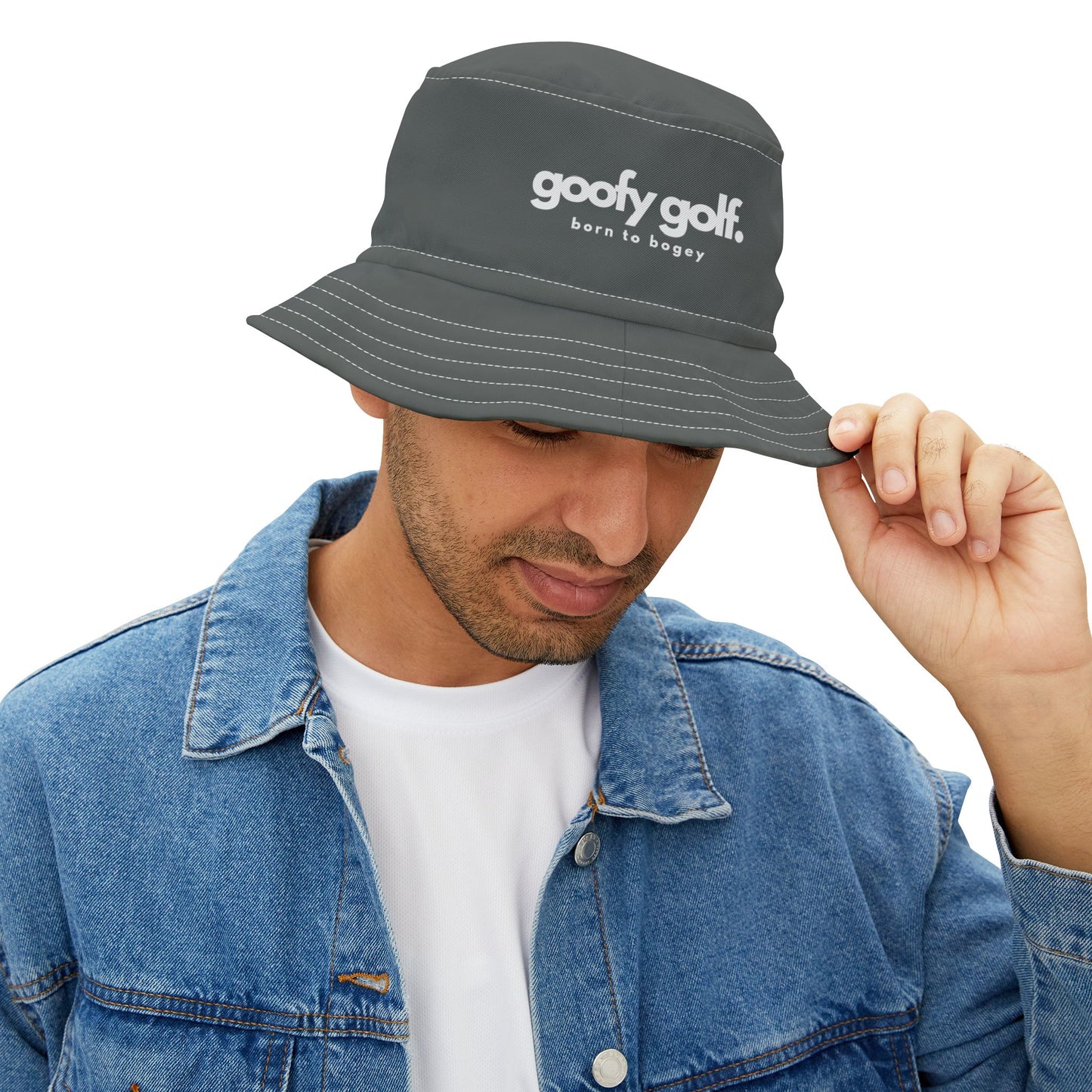 Goofy Golf Dark Gray Bucket Hat – "Born to Bogey" Edition